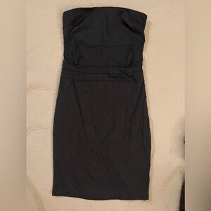 TRENDY PINSTRIPE BELT DRESS old label Forever 21